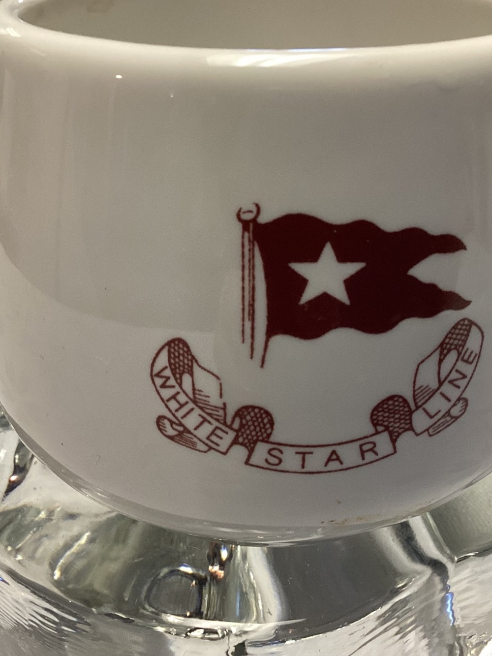 RMS Titanic White Star Line Mug Cream Version Artifact Collection